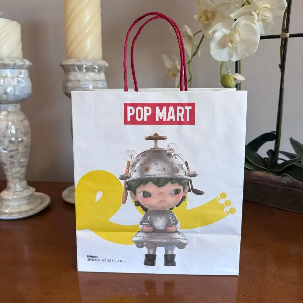 Pop Mart Hirono Small Shopping Bag 9”x10”x4.75” Paper Gift Bag